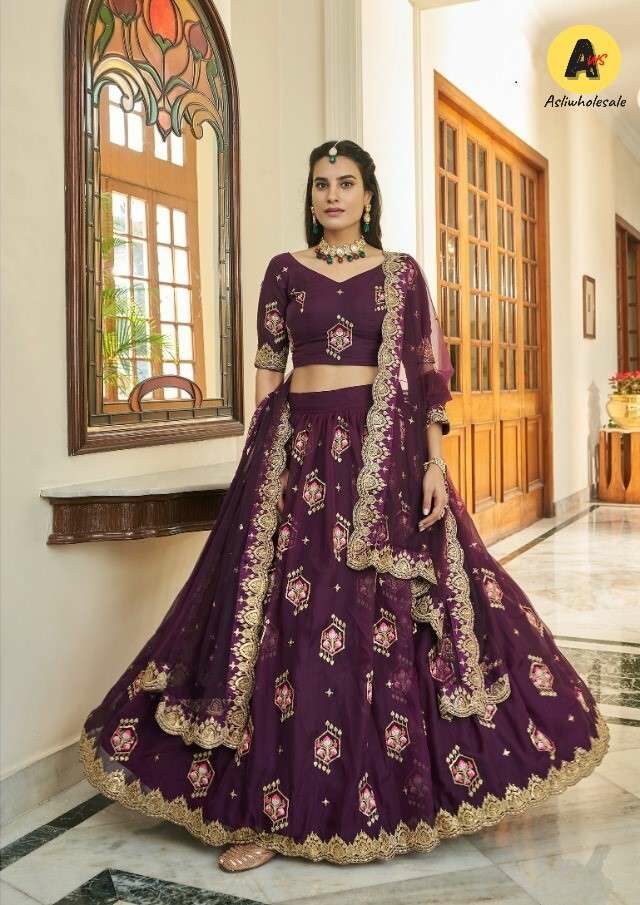 White Color Digital Printed Organza Lehenga | Gunj Fashion