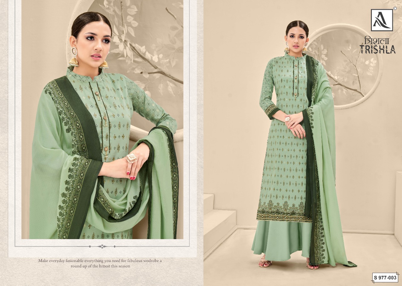 Alok Suits 977003 Trishla Green Unstiched Jam Cotton Salwar Suit