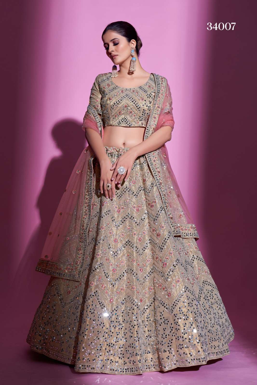 Sabyasachi Designer Dusty Pink Lehenga Choli With Heavy Sequence Embroidery  Work Wedding Wear Party Wear, Lehenga Choli - Etsy