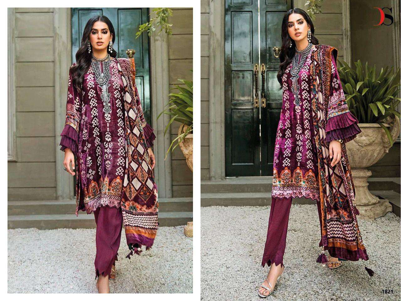 Pakistani Winter Suit Collection Mumtaz Arts Safaa Velvet Vol 1 at Solanki  Textiles