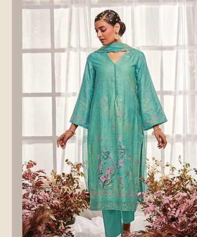 Unstitched Cotton Salwar Suit Dress Material with Embroidery – Stilento