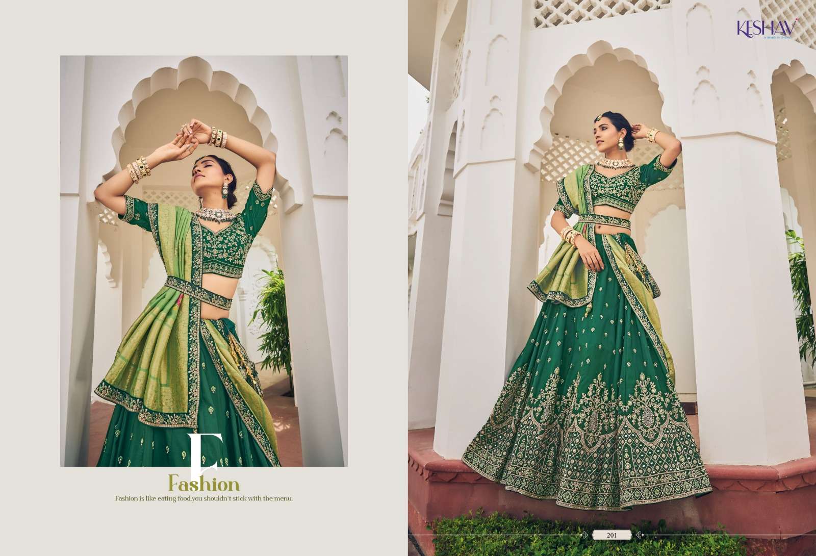 Keshav 201 Shisha Ethnics Vol 2 Green Semi Stitched Heavy Viscose Designer Girlish Lehenga 1
