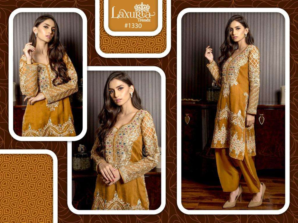 Laxuria Trendz Dno 1224 Velvet With Embroidery Work Stylish Designer F