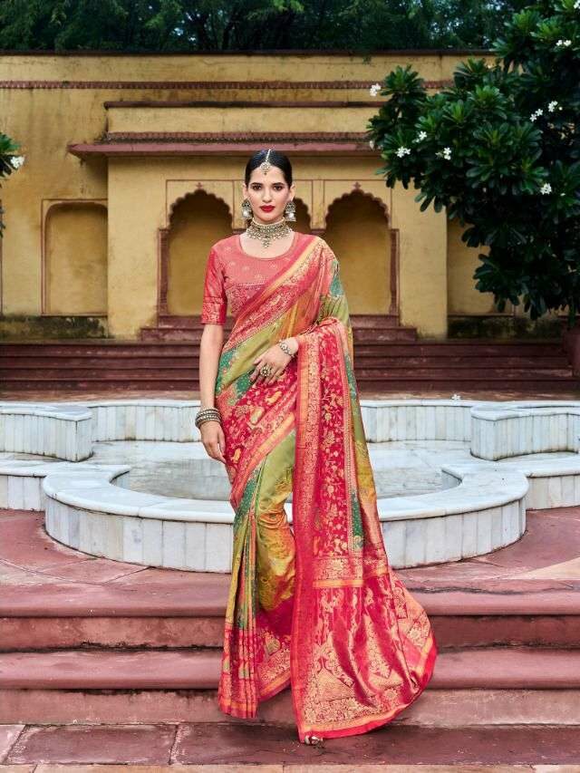 kesariya export the royal silk attrective print silk saree catalog  https://www.jhumarlalgandhi.com/portfolio/kesariya-export/sarees/kesa… | Silk  sarees, Saree, Silk