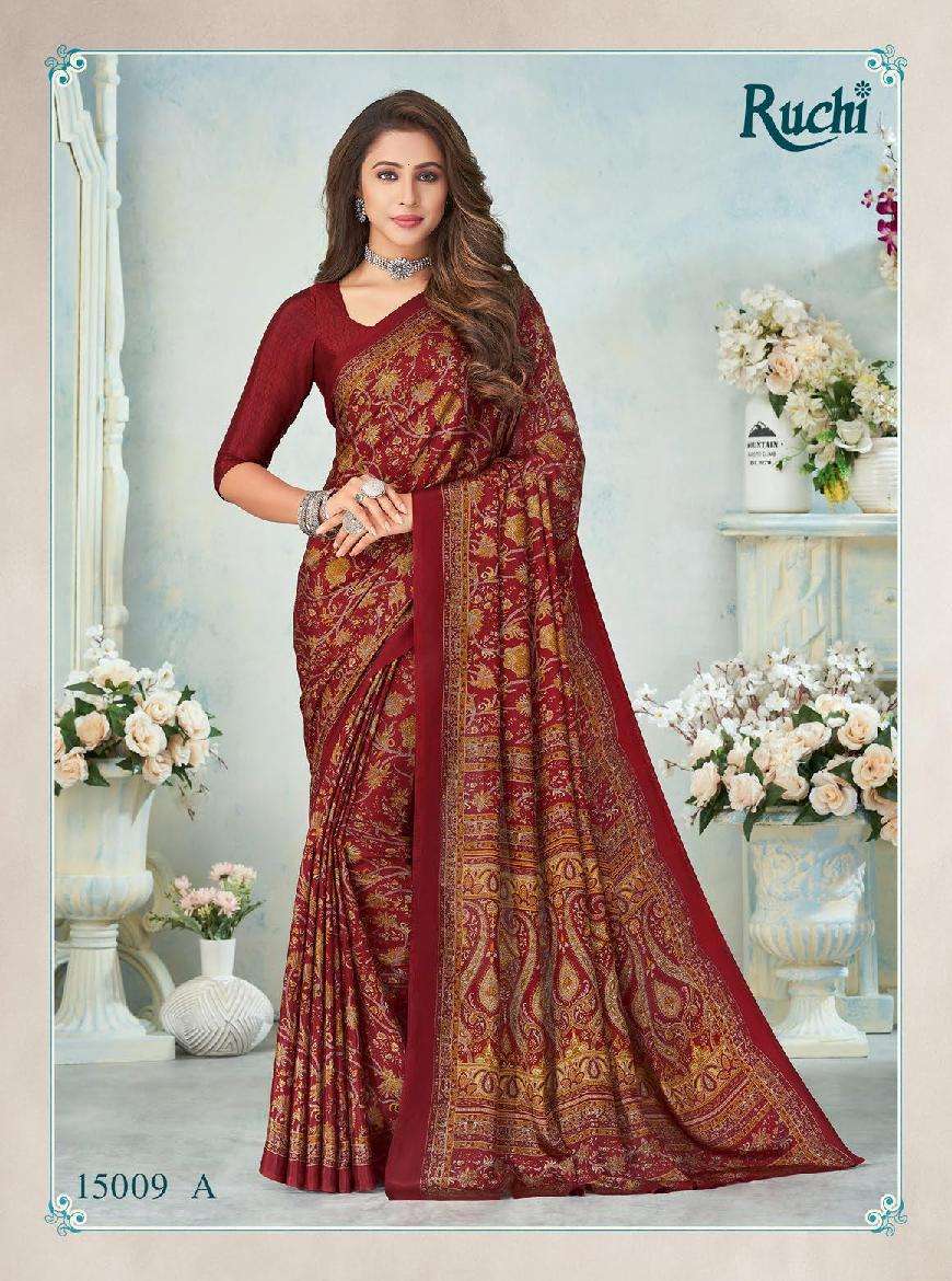 Designer Bunkar Printed Crepe Saree at Rs.2550/Piece in lucknow offer by  Bunkar Saree