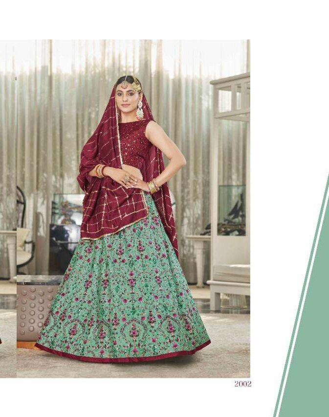 Bridal Lehenga Choli With Green Blouse and Red Dupatta Indian Wedding Wear  Lehenga Bollywood Lehenga - Etsy Hong Kong