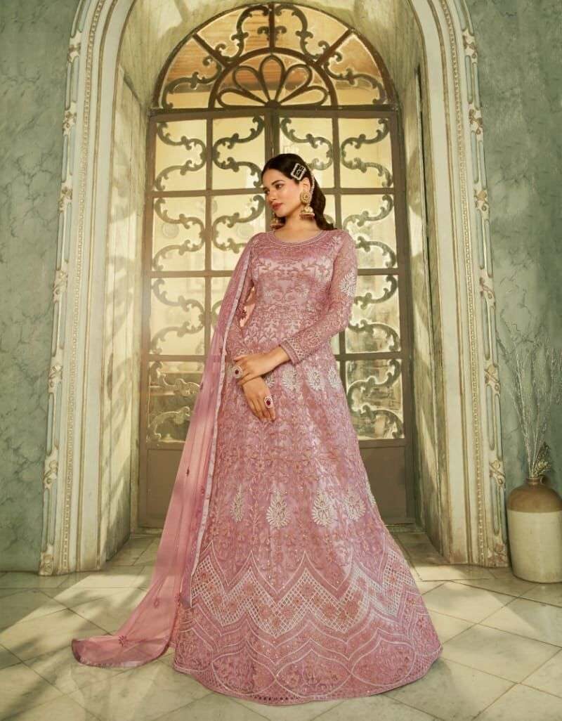 ArtistryC - Buy Celebrity Style Net Gown with Dupatta and Belt KD-1324  Online on Whatsapp +919619659727 or ArtistryC.in Price: Rs 1250 + Shipping  Extra Click on the link for more designs: https://artistryc.in/tag/party- wear-gowns/